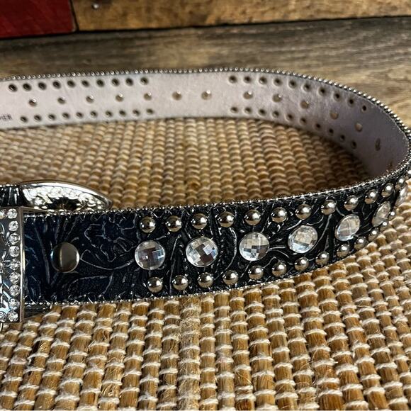 Blazin Roxx Black Jeweled Belt Size Medium - Picture 3 of 13